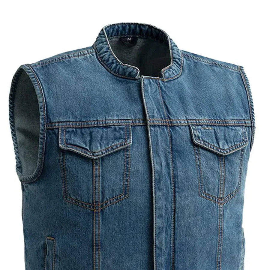 Havoc Men's Denim Motorcycle Vest