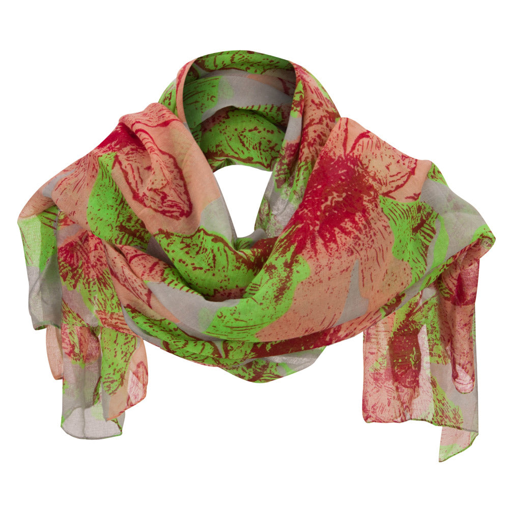 Hibiscus Flower Summer Scarf