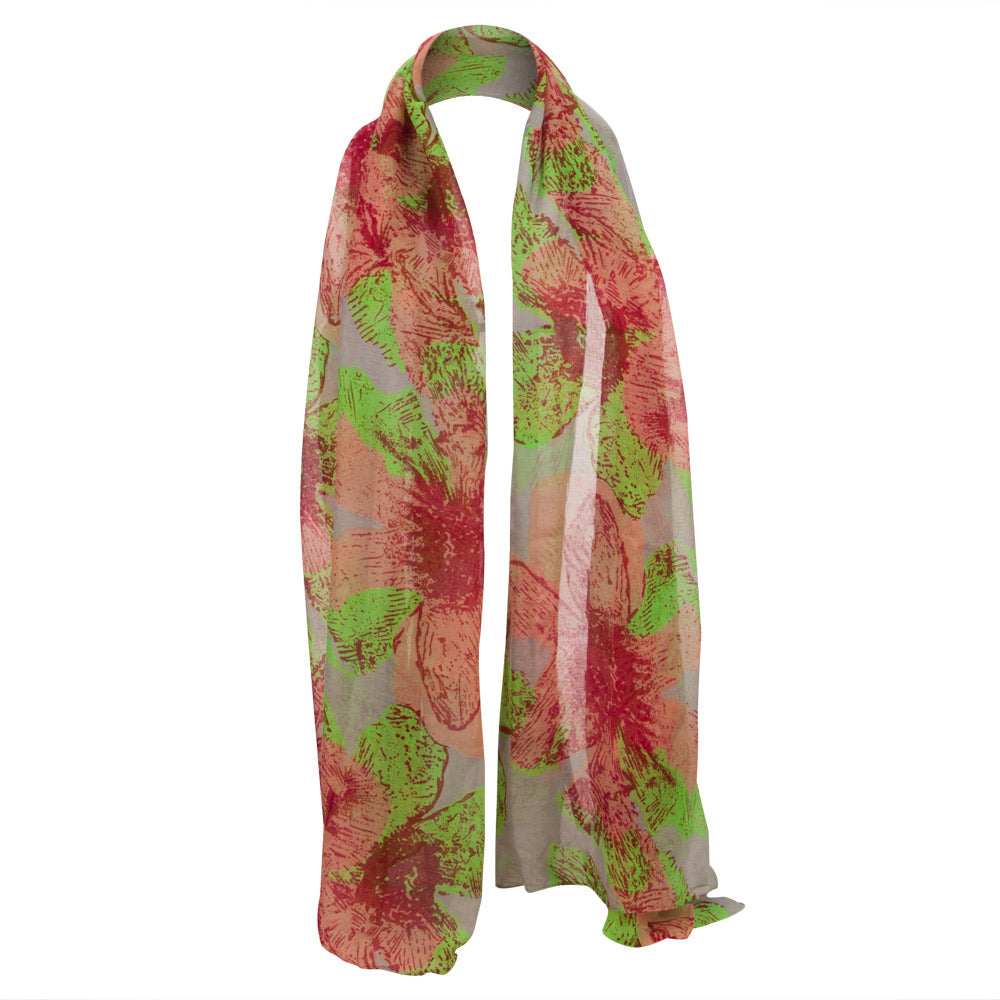 Hibiscus Flower Summer Scarf