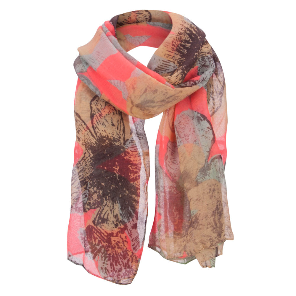 Hibiscus Flower Summer Scarf