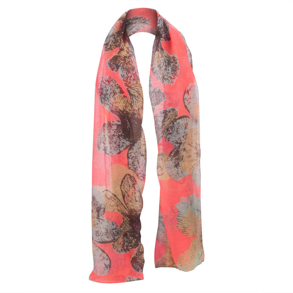 Hibiscus Flower Summer Scarf