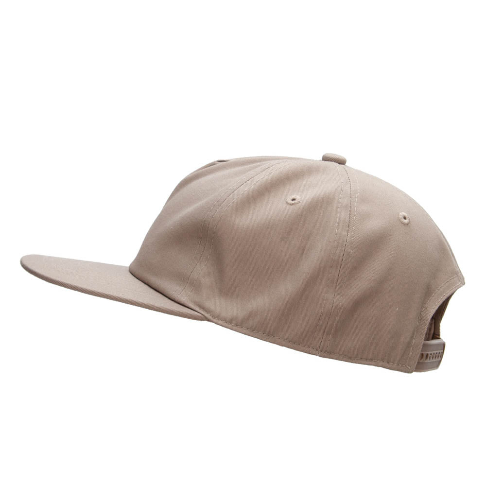 5 Panel Cotton High Profile Flat Bill Unstructured Cap