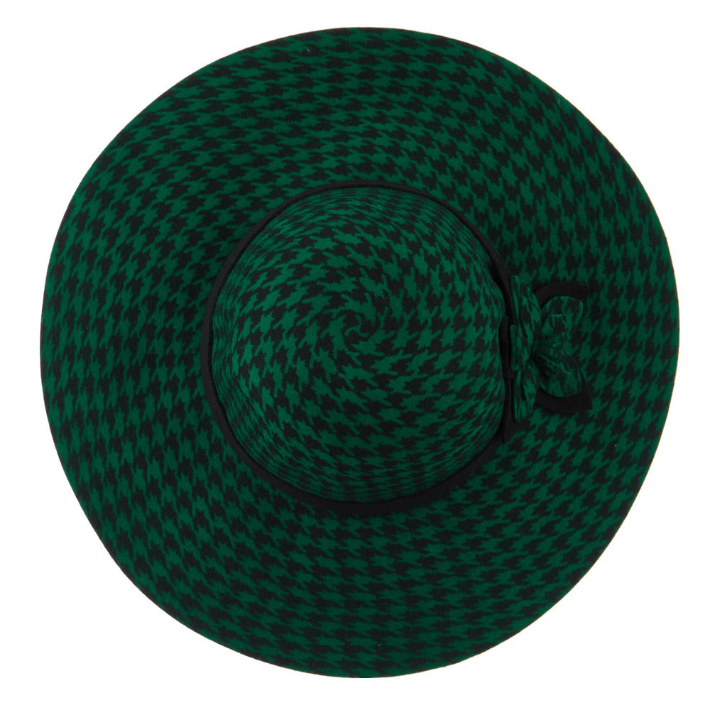 Houndstooth Wool Felt Hat