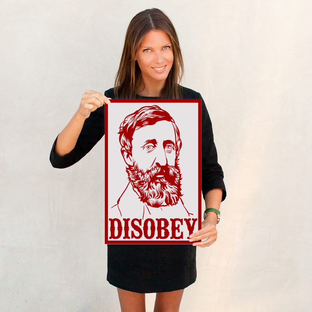 Henry David Thoreau Disobey Poster