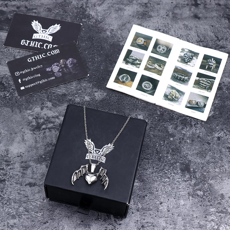 Heart With Wings Stainless Steel Pendant