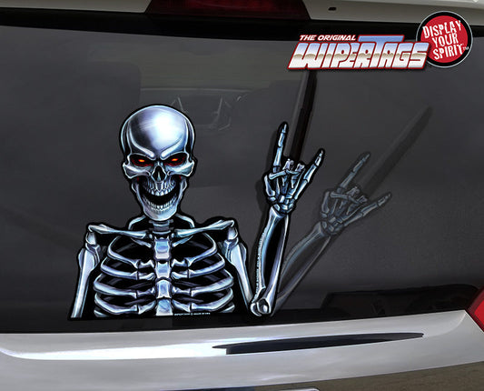 Heavy Metal Rock Skeleton WiperTags
