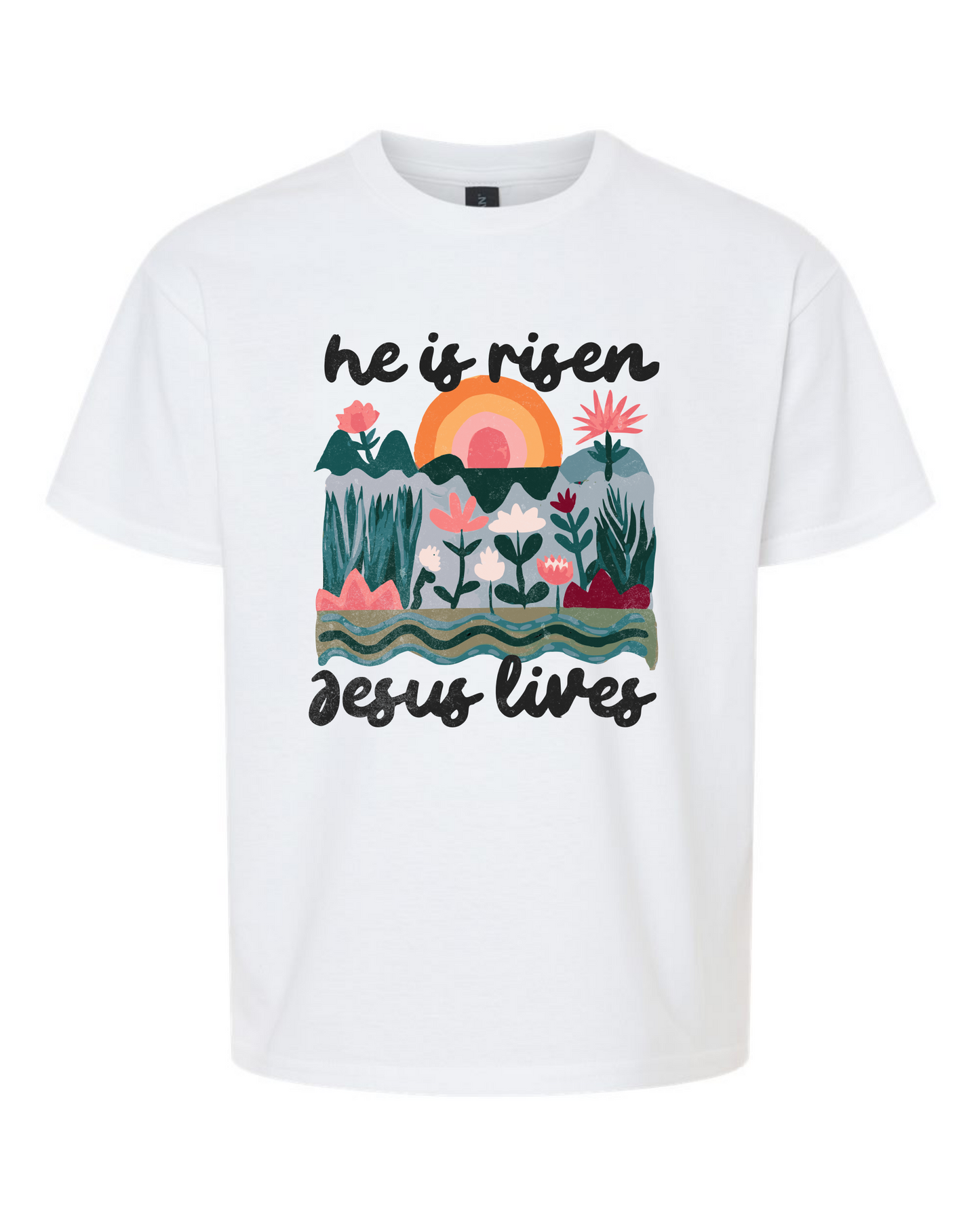He Is Risen Jesus Lives Youth T-Shirt