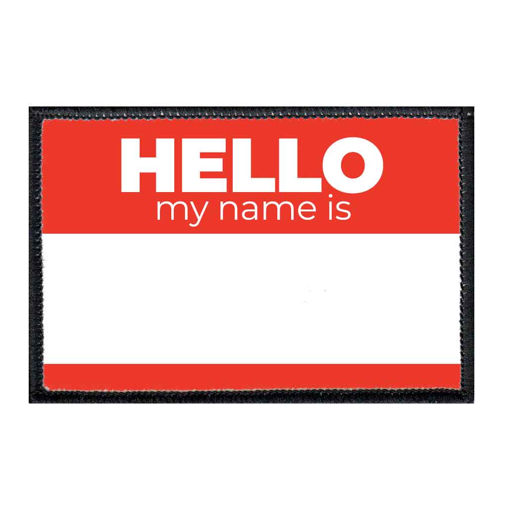 Hello My Name Is - Red - Patch