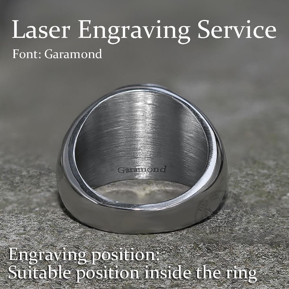 Hemp Leaf Stainless Steel Ring