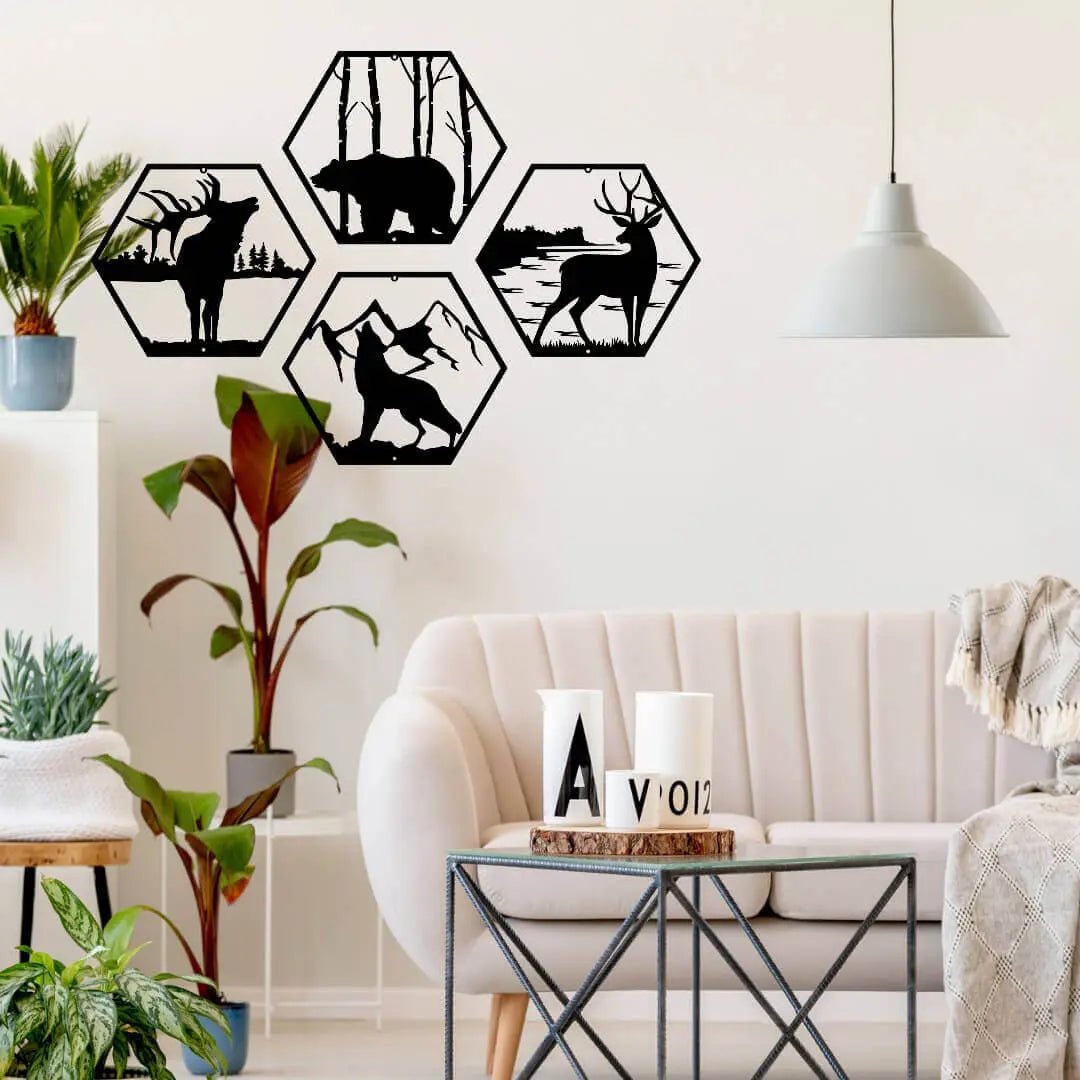 Bellowing Elk Metal Wall Art