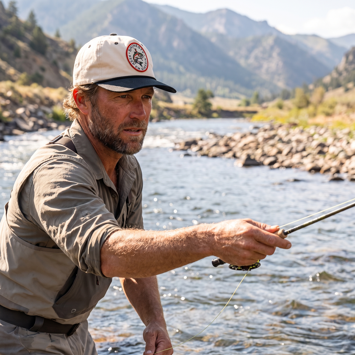 The Rowdy Angler | Fish Cowboy 5 Panel Canvas Hat