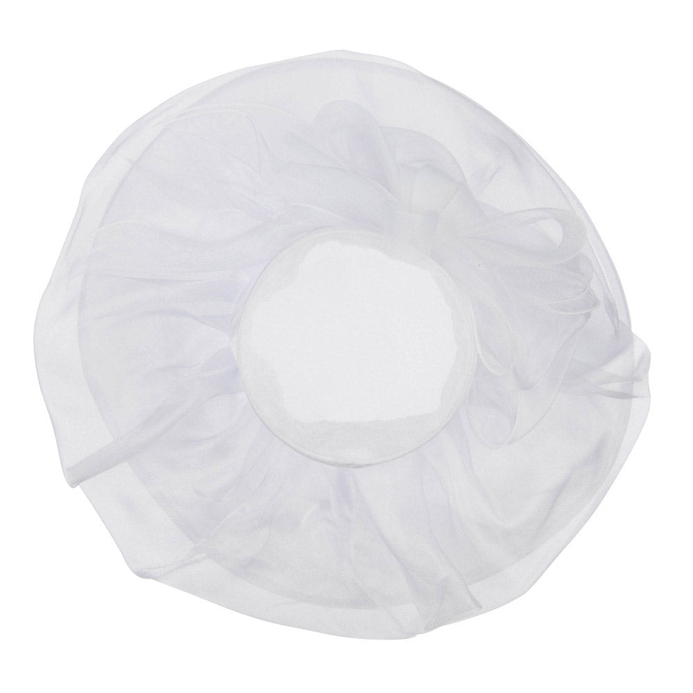 Horsehair Bow Layered Brim Organza Hat