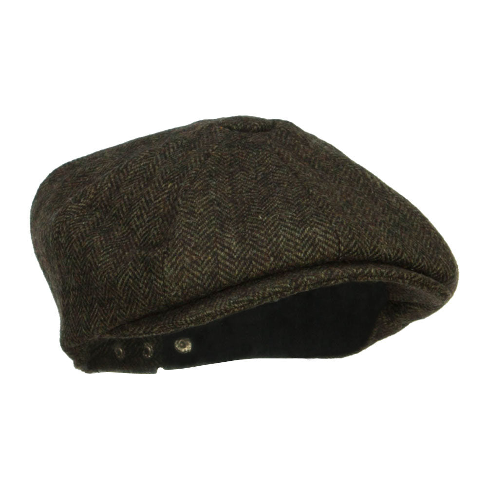 Men's Herringbone Wool 8 Panel Newsboy