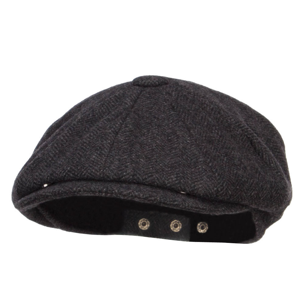 Men's Herringbone Wool 8 Panel Newsboy