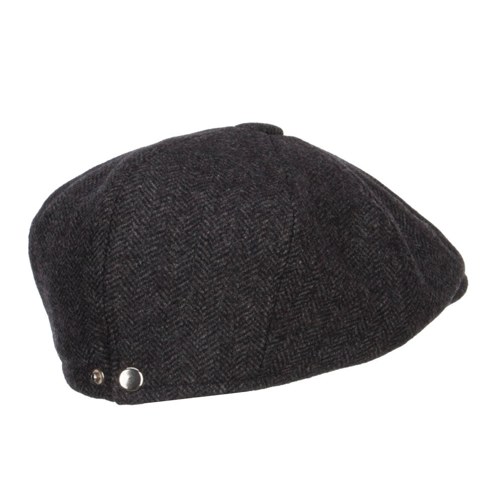 Men's Herringbone Wool 8 Panel Newsboy