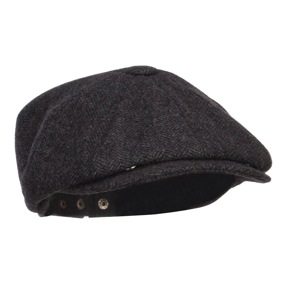 Men's Herringbone Wool 8 Panel Newsboy