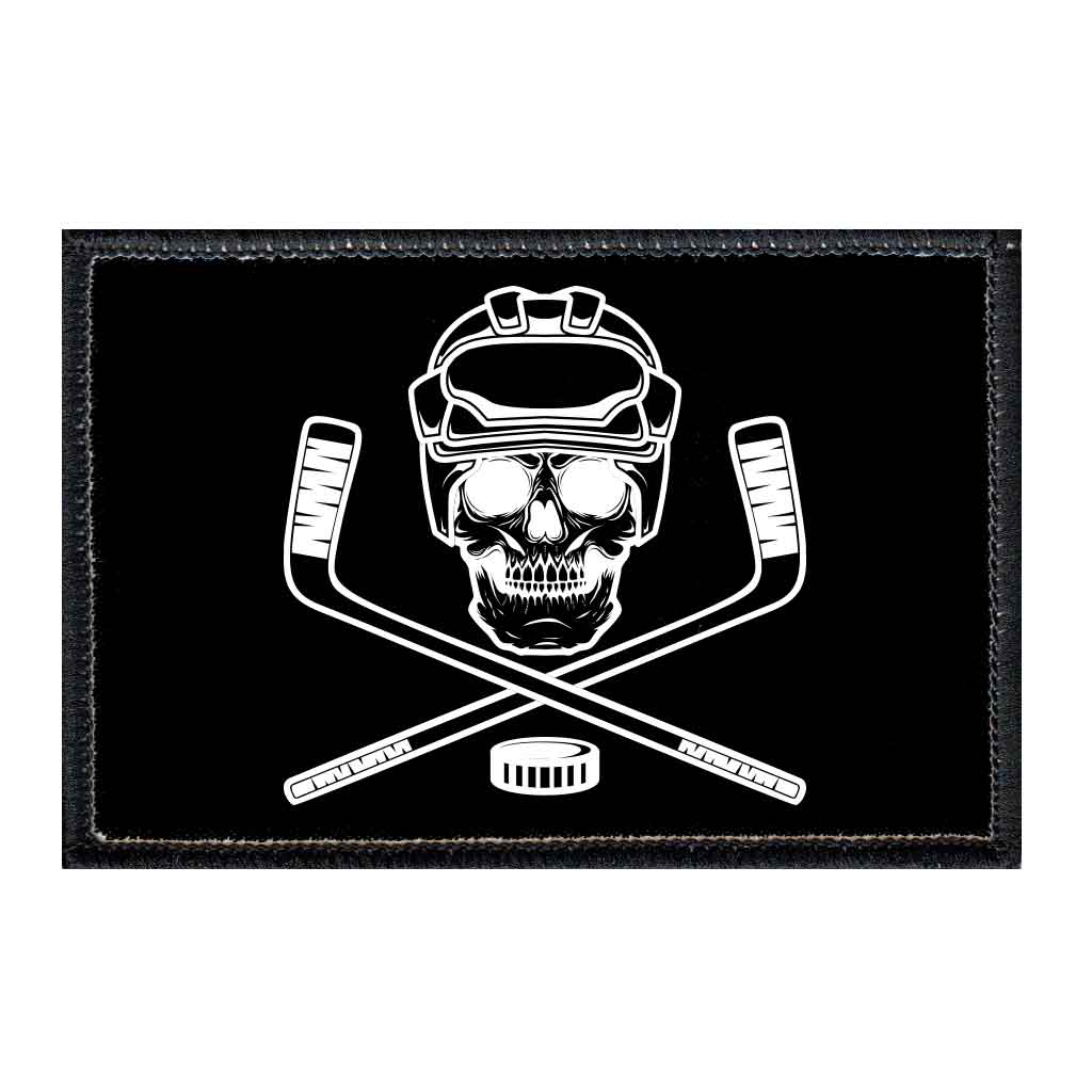 Hockey - Goon - Black Background - Removable Patch