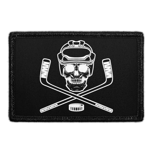 Hockey - Goon - Black Background - Removable Patch