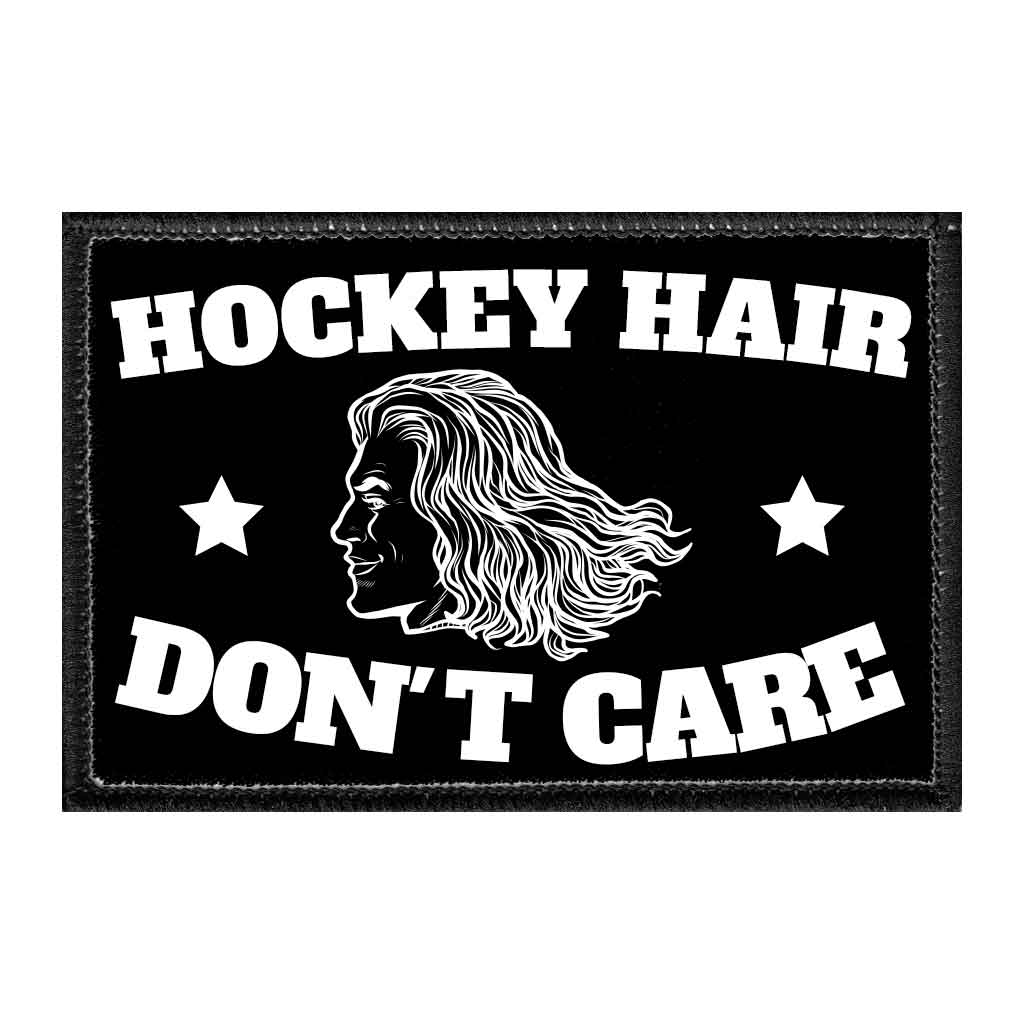Hockey Hair, Don't Care - Removable Patch