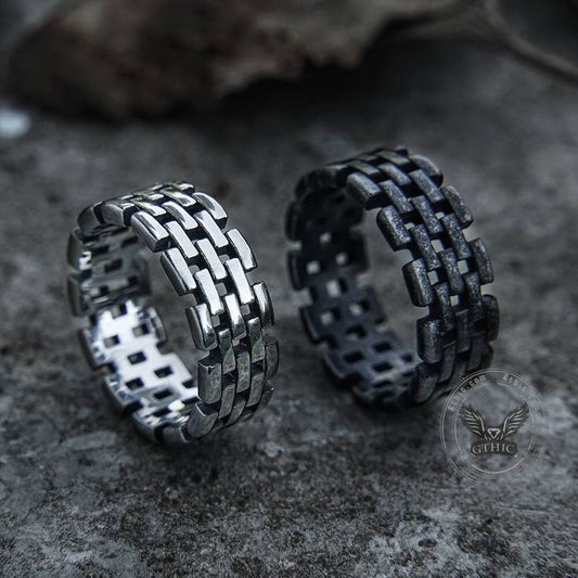 Hollow Chain Stainless Steel Ring