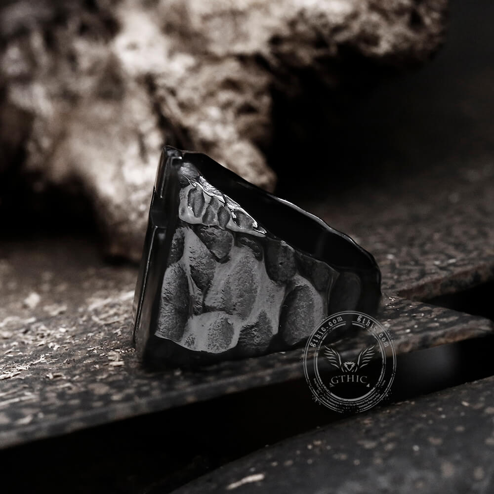 Hollow Cross Stainless Steel Ring