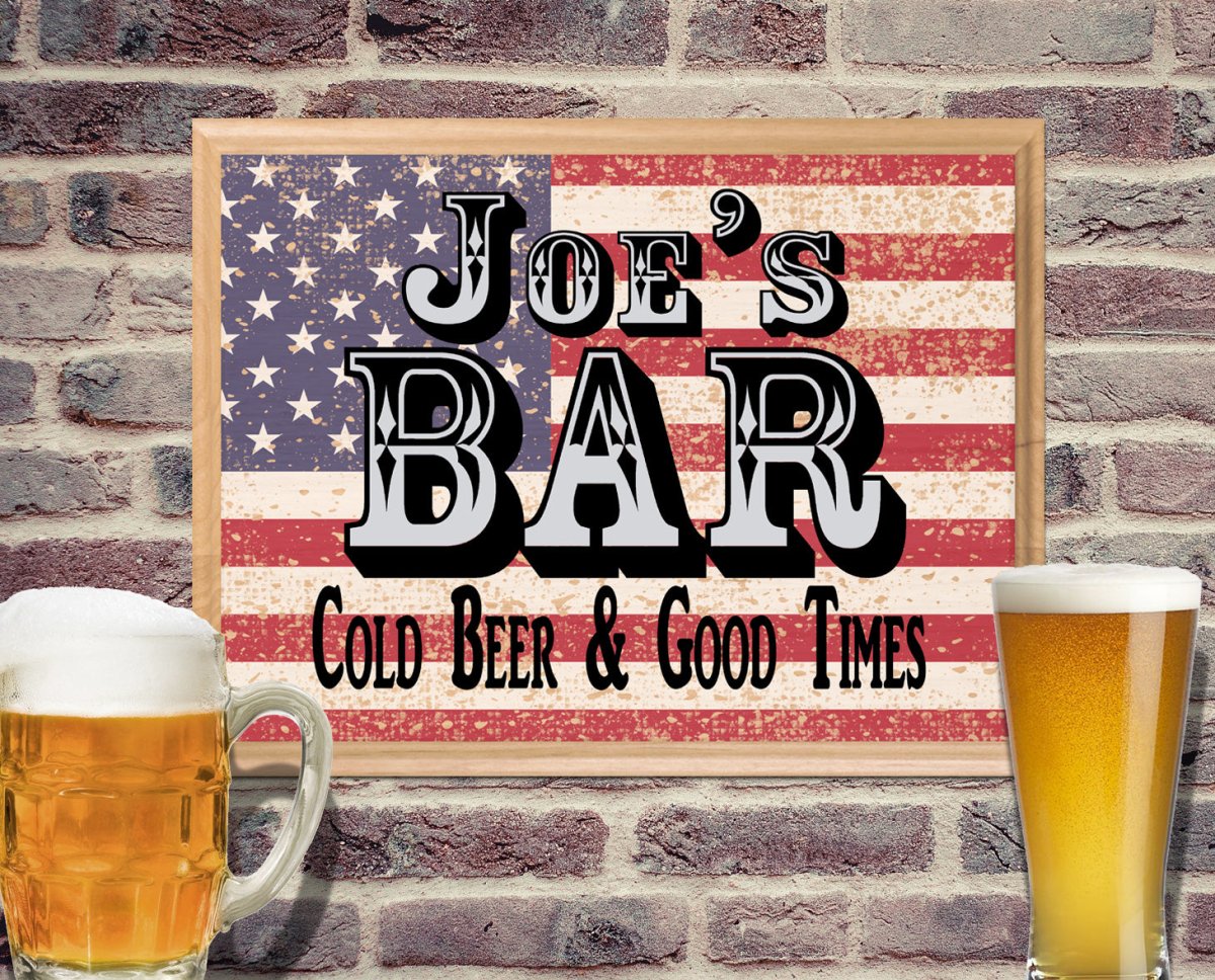 Home Bar Sign PERSONALIZED Man Cave Decor For Men Husband Father Dad
