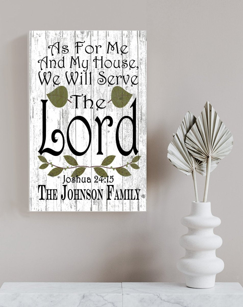 Home Blessing Sign Personalized Family Name Farmhouse Decor Wall Art