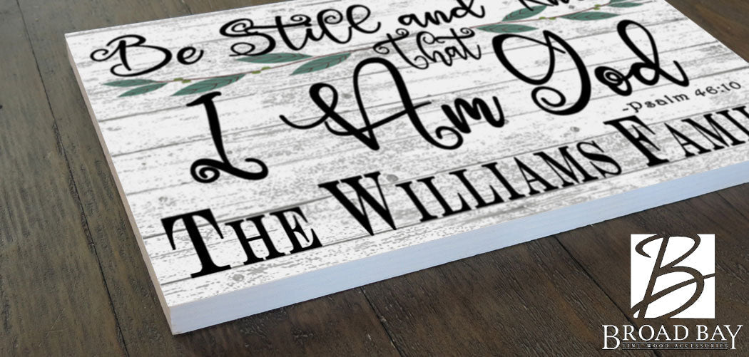 Home Blessing Sign Personalized Family Name Farmhouse Decor Wall Art