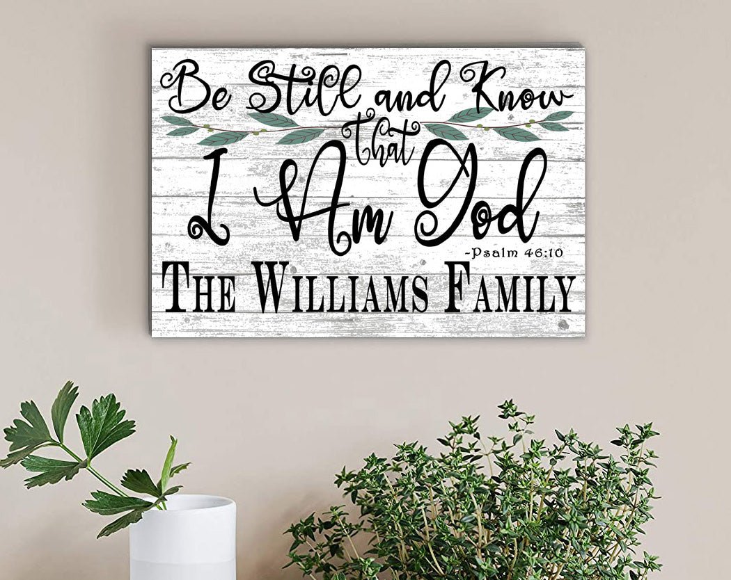 Home Blessing Sign Personalized Family Name Farmhouse Decor Wall Art