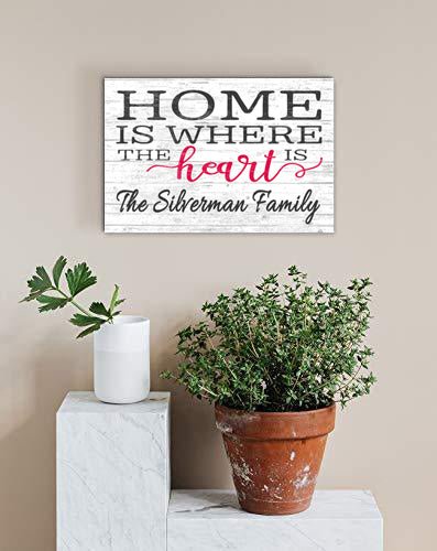 Home Is Where the Heart Is Sign Solid Wood 16.5in x 10.5in