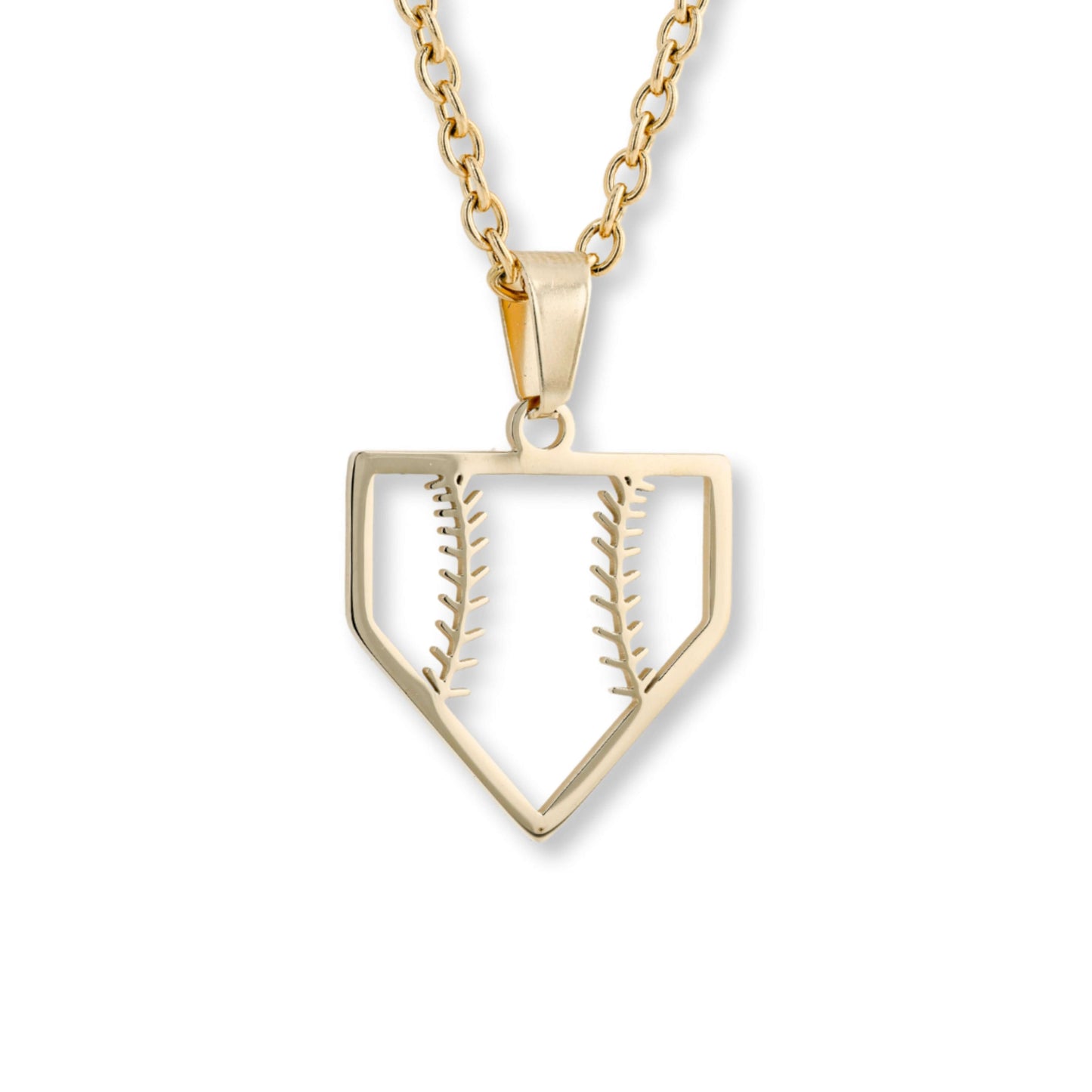 Home Plate Baseball Necklace