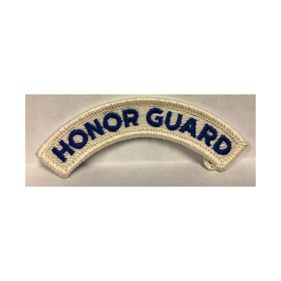 HONOR GUARD Dress Tab - BLUE Thread on WHITE - SEW ON Version