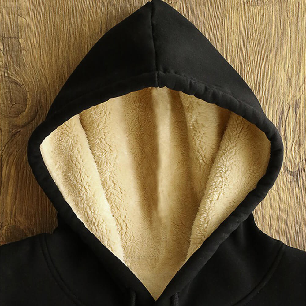 Solid Color Multicolor Warm Fleece Sherpa Lined Hoodie