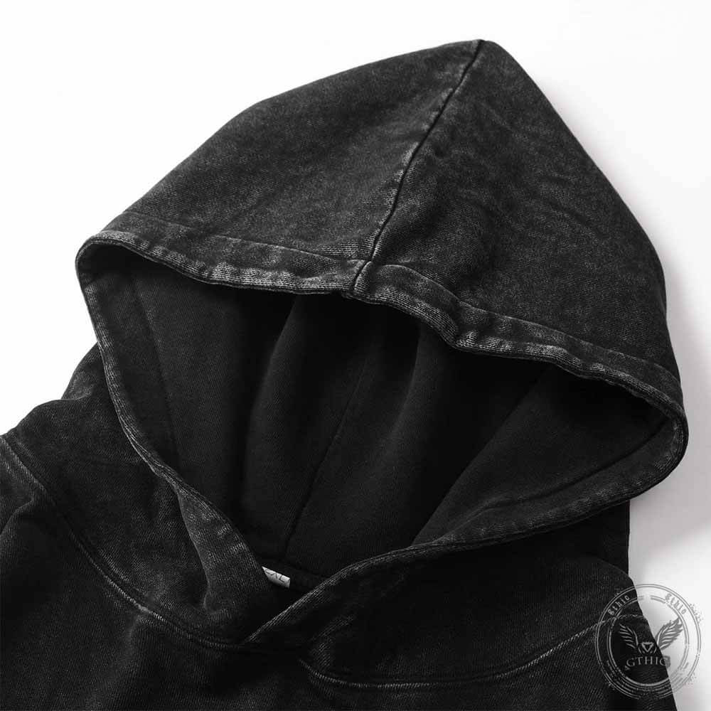 I Have Really Cool Tattoos Skull Vintage Washed Hoodie