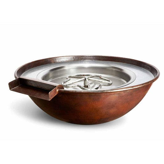 HPC 31-Inch Tempe Round Copper Gas Fire and Water Bowl