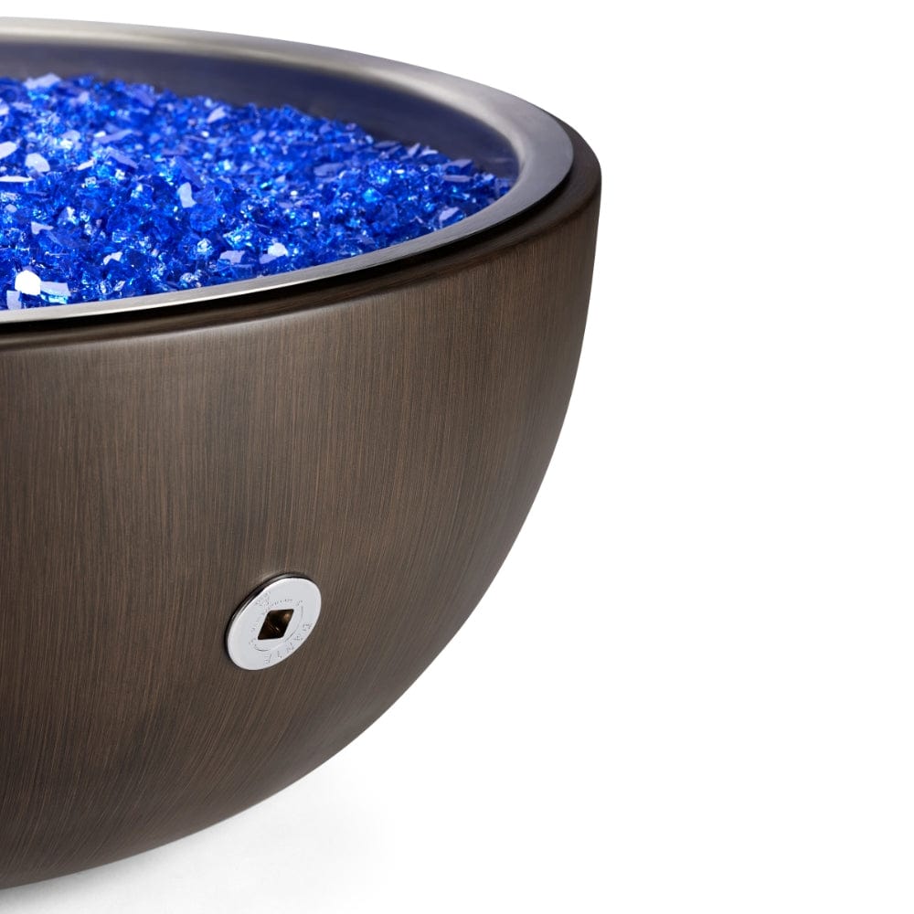 HPC 35-Inch Aluminum Gas Fire Bowl with Match Lit Ignition