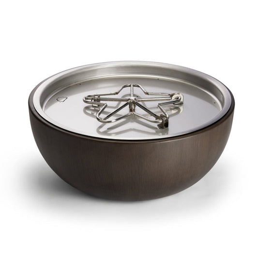 HPC 35-Inch Aluminum Gas Fire Bowl with On/Off Ignition and Standard Burner