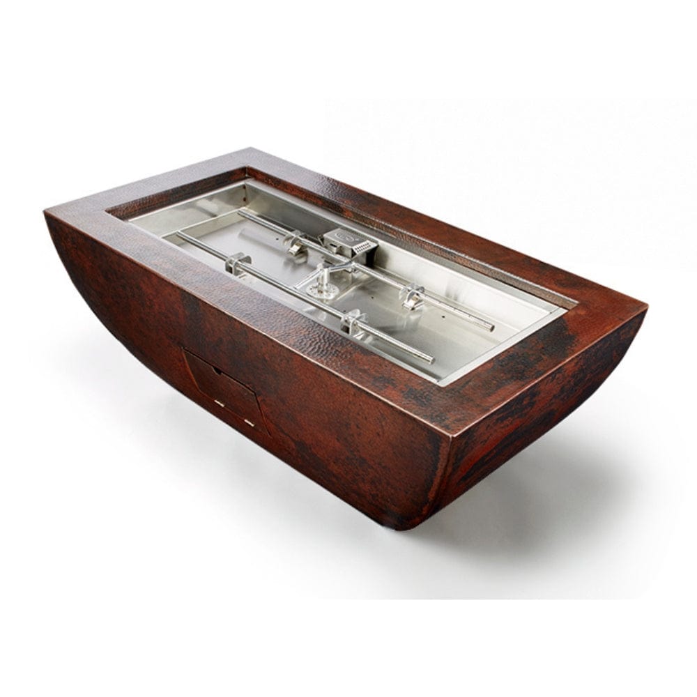 HPC 47-Inch Phoenix Rectangular Copper Gas Fire Bowl
