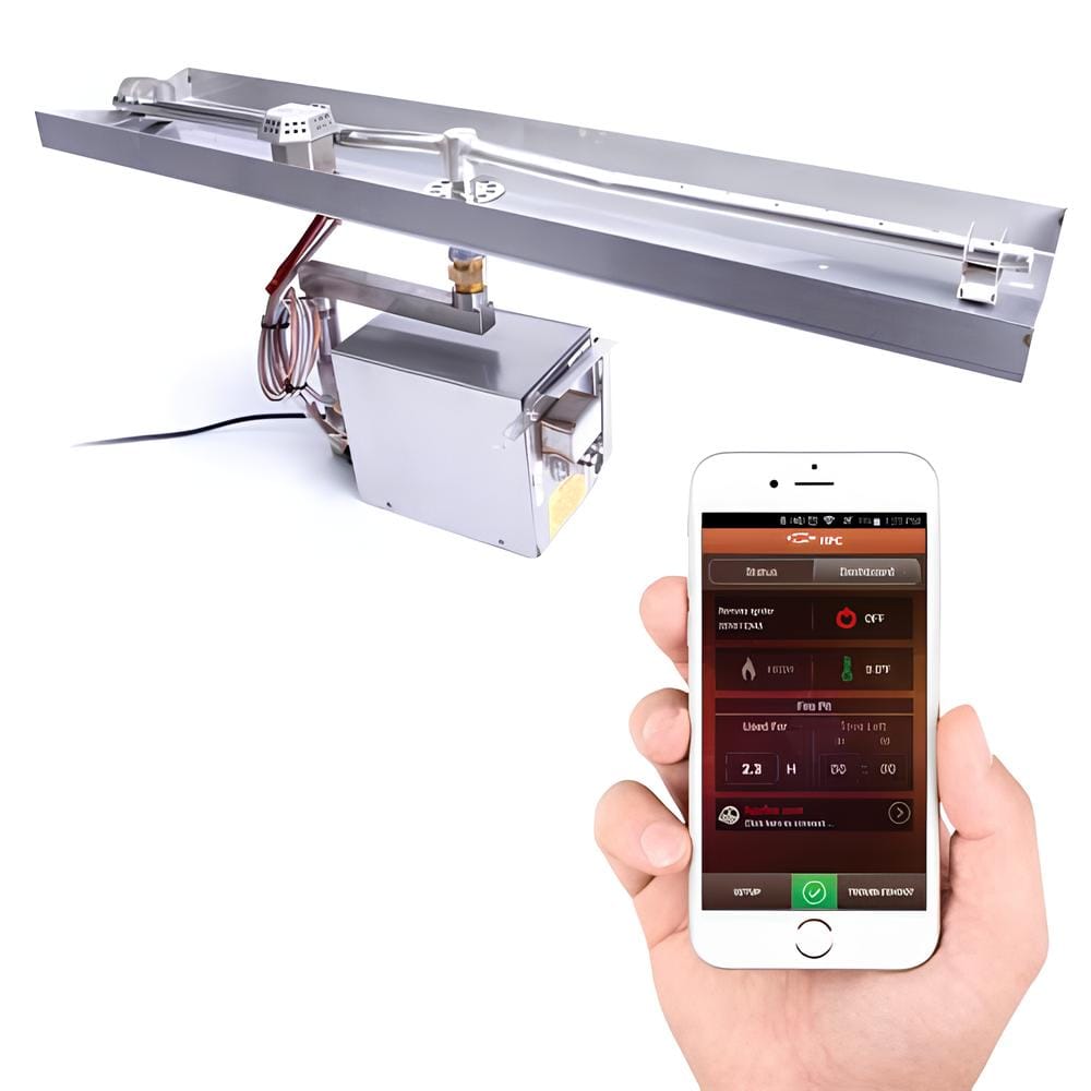 HPC Interlink Gas Fire Pit Insert with Hi/Lo Smart Electronic Ignition