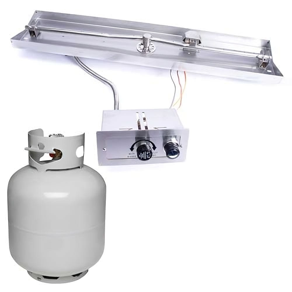 HPC Interlink Gas Fire Pit Insert with Push Button Ignition