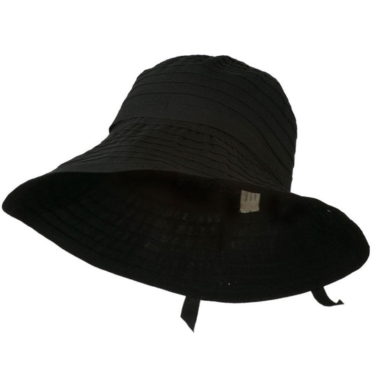 Women's Bucket Shaped Hat with Ribbon