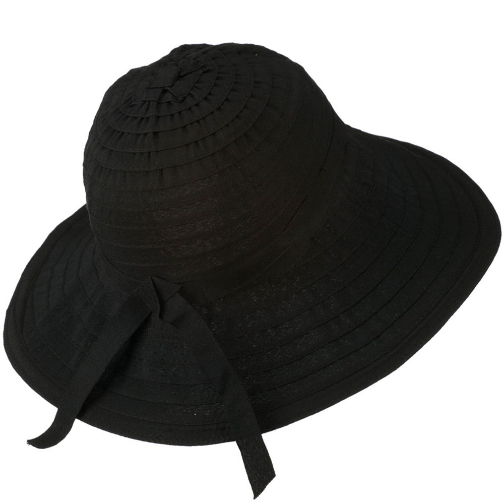Women's Bucket Shaped Hat with Ribbon