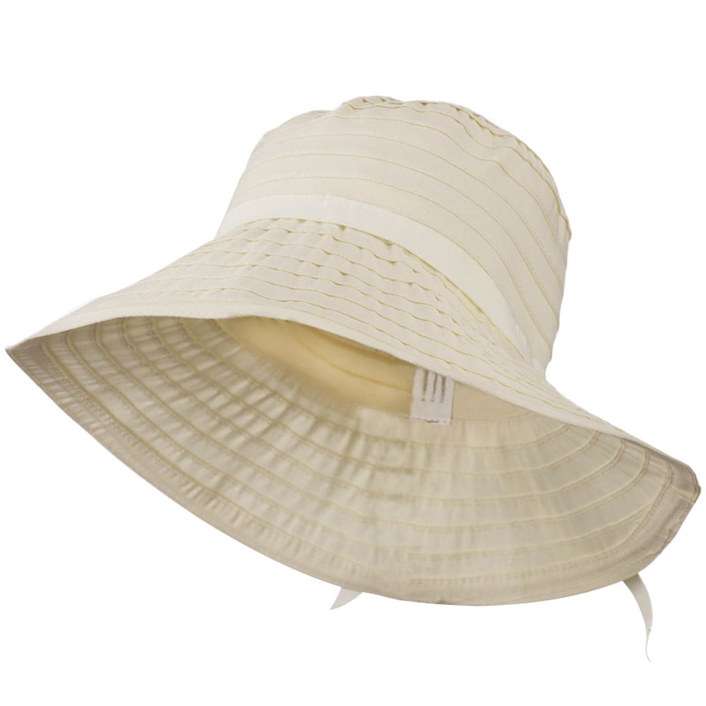 Women's Bucket Shaped Hat with Ribbon