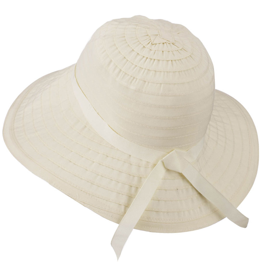 Women's Bucket Shaped Hat with Ribbon