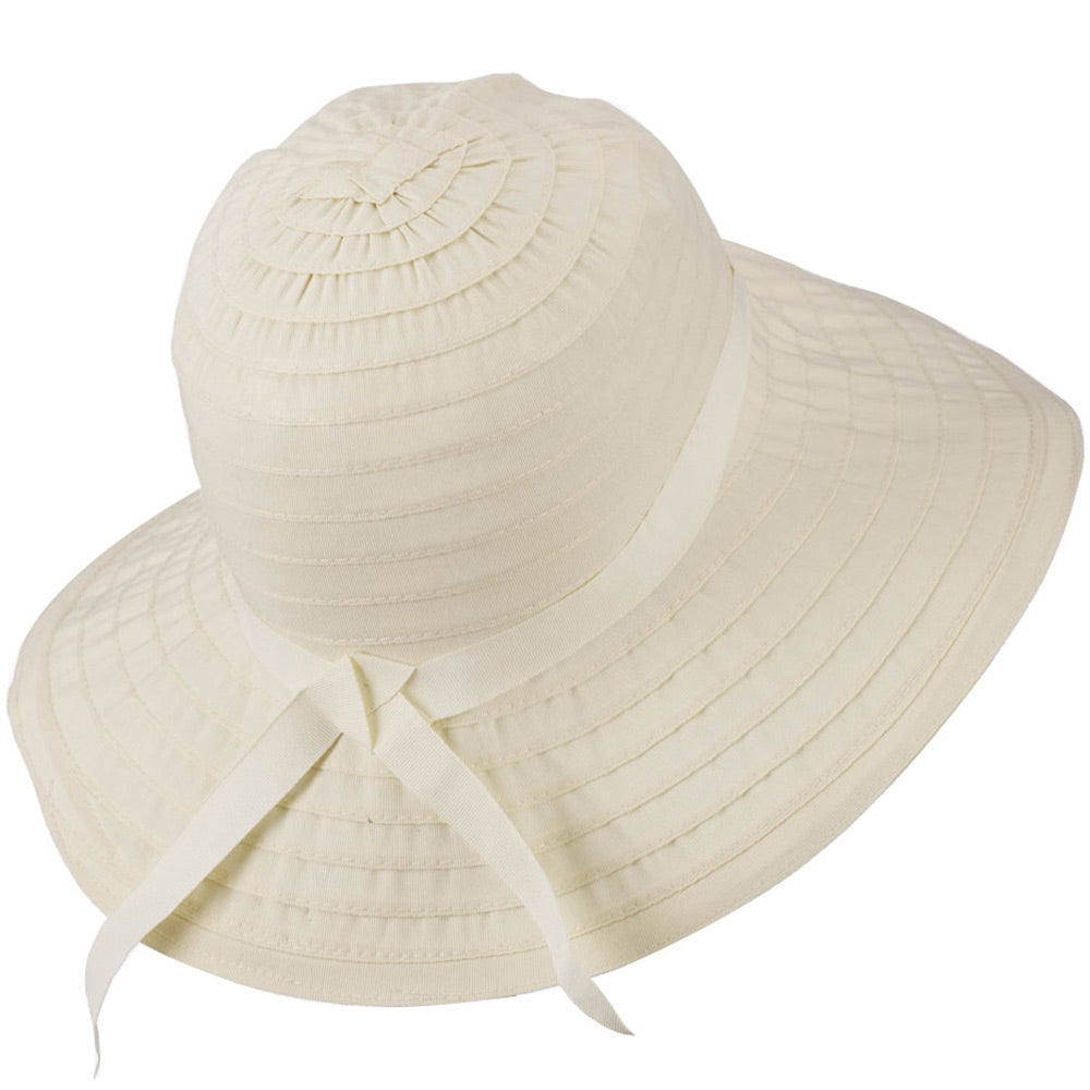 Women's Bucket Shaped Hat with Ribbon