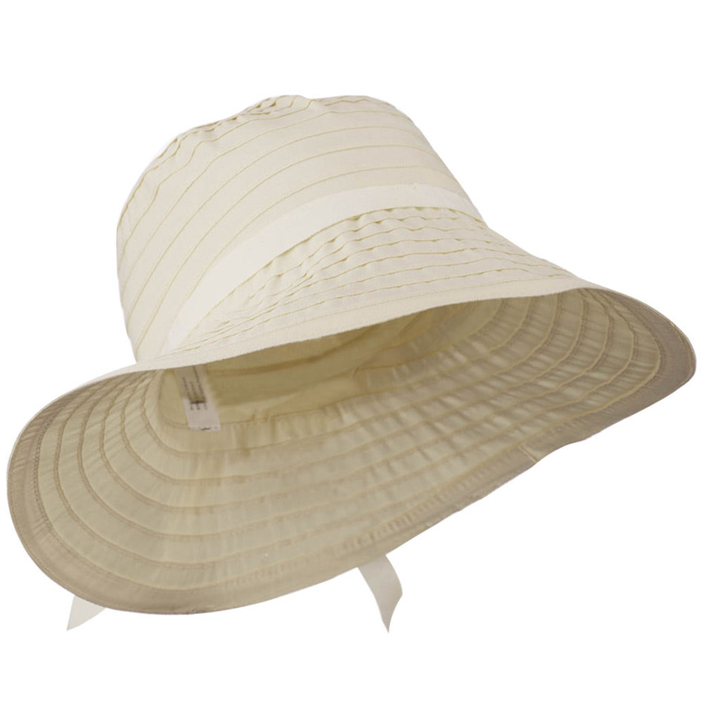 Women's Bucket Shaped Hat with Ribbon