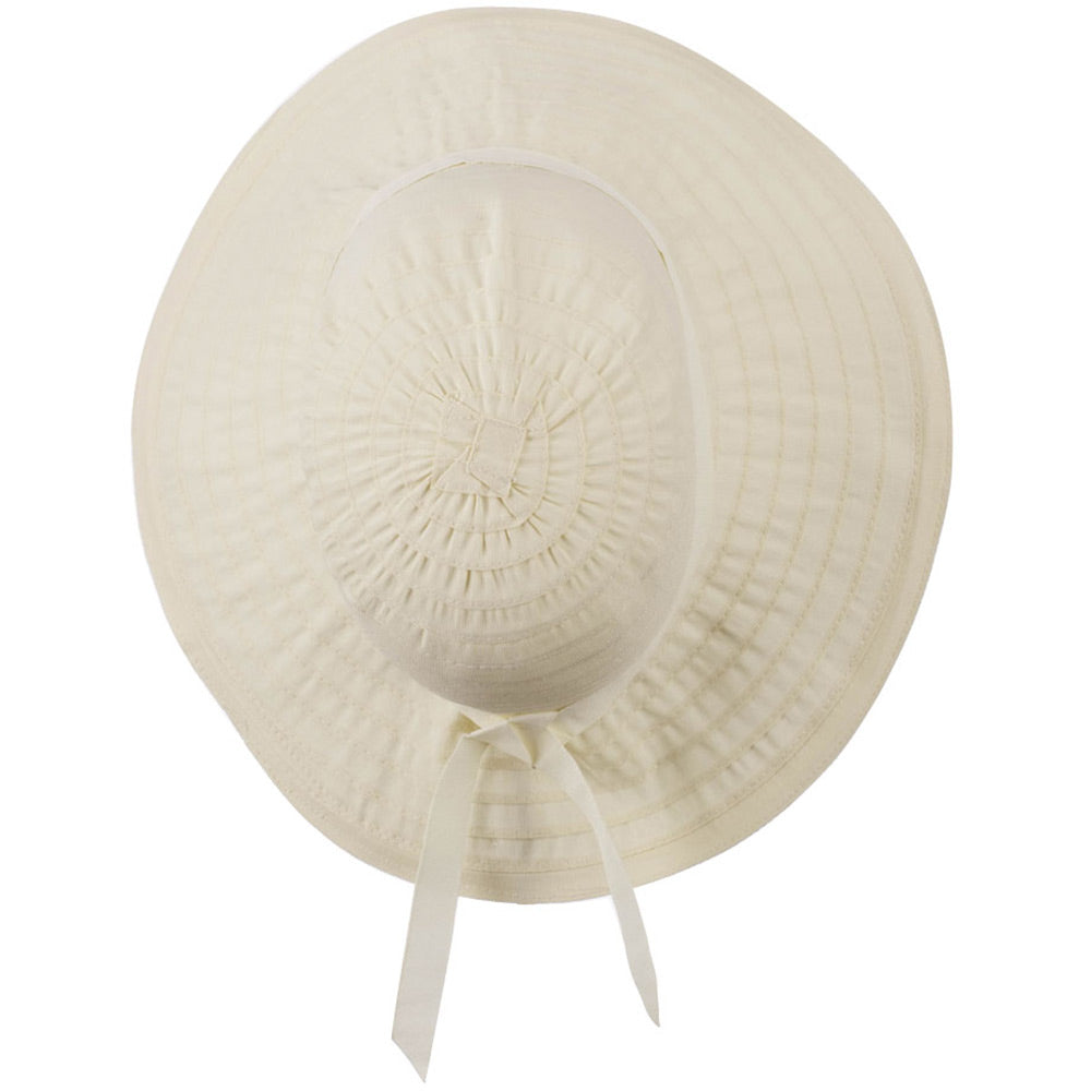 Women's Bucket Shaped Hat with Ribbon