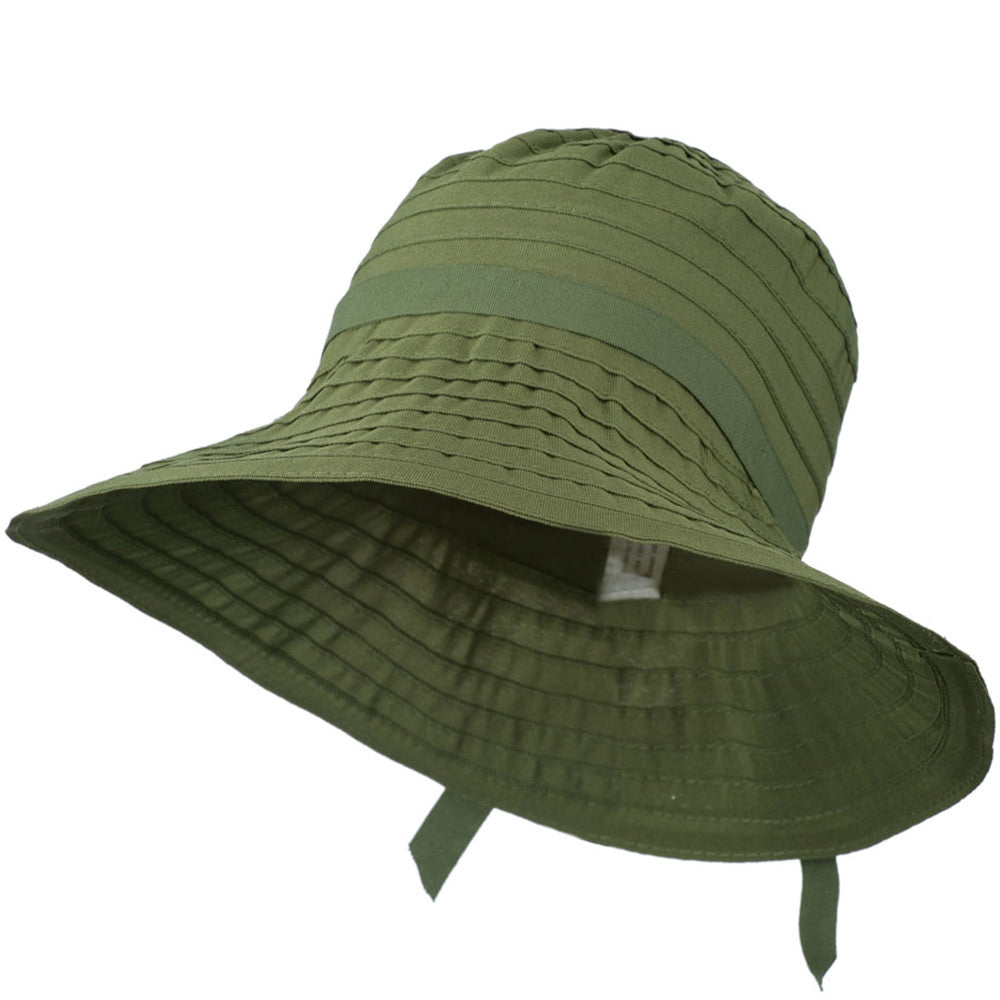 Women's Bucket Shaped Hat with Ribbon