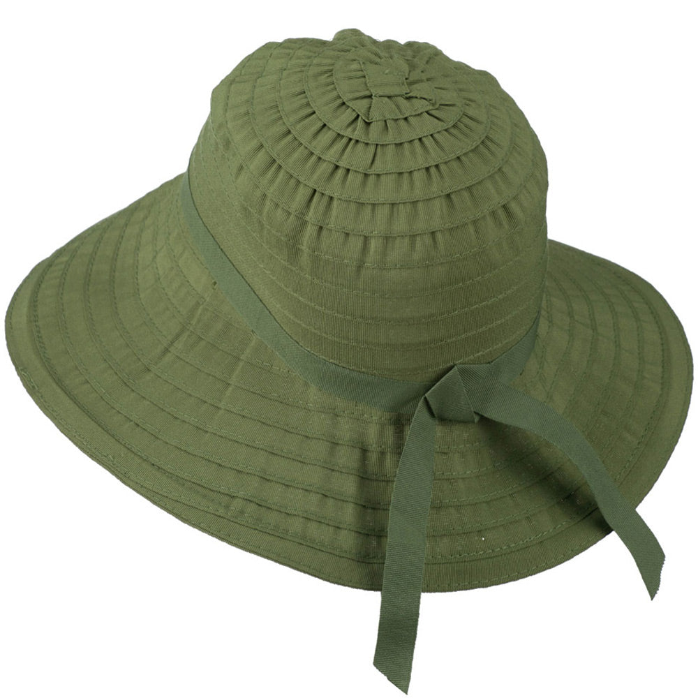 Women's Bucket Shaped Hat with Ribbon