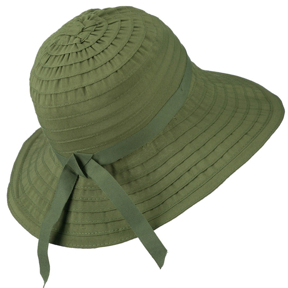 Women's Bucket Shaped Hat with Ribbon